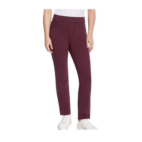 Nine West Women's Heidi Pull On Straight Pants Size 16 Stretch Twill Pull On - Picture 1 of 3